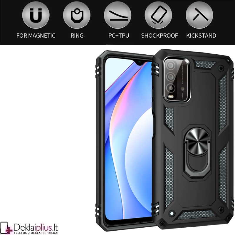 Sustiprintas dėklas 4in1 - juodas (Xiaomi Poco M3/Redmi 9T) Sustiprintas dėklas 4in1 - juodas (Xiaomi Poco M3/Redmi 9T)